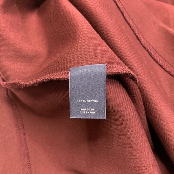 Hart Schaffner Marx Sweatshirt Mens Medium Garnet Red Cotton 1/4 Zip Pullover - Picture 9 of 11